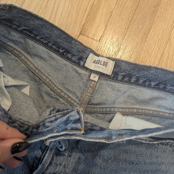 Agolde Distressed Blue Jeans - Picture 3 of 7